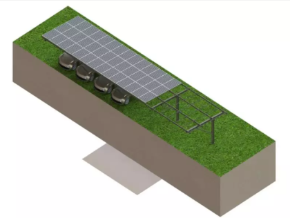 Single Pole Solar Carport Mounting System